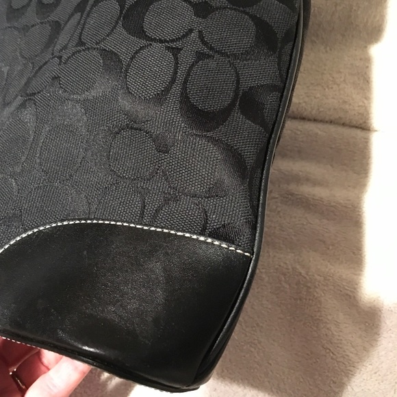 Coach Chelsea Signature Canvas Leather Trim Duffle Shoulder Bag ✅Offers Welcome - Picture 5 of 12